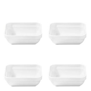 Conjunto de Travessa Cheff 250ml 4 Peças Branco em Polipropileno Linha Tropical Vemplast