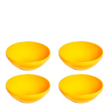 Conjunto de Sopeira Cheff 350ml 4 Peças Amarelo em Polipropileno Vemplast