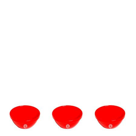 Conjunto de Sopeira Cheff 250ml 3 Peças Vermelho em Polipropileno MasterChef Vemplast