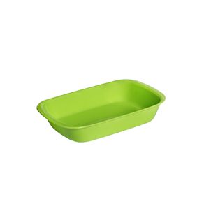 Travessa Servir Retangular 800ml Verde em Polipropileno Linha Tropical VEM