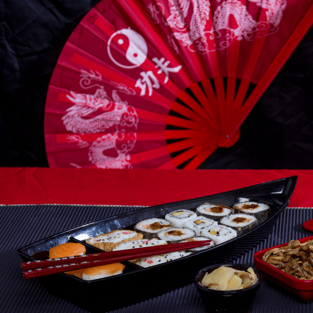 Conjunto de Barca Sushi 1L 6 Peças Roxo em Polipropileno Linha Tropical VEM - Imagem 3