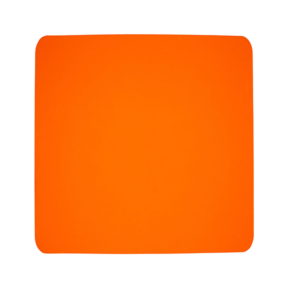 Tapete Culinário Liso Quadrado 34x34 Laranja em Silicone
