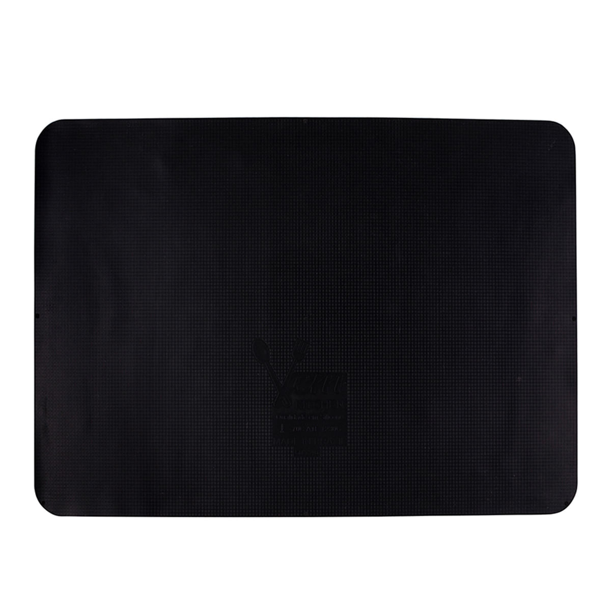 Tapete Culinário Liso Retangular 33x40 Preto em Silicone