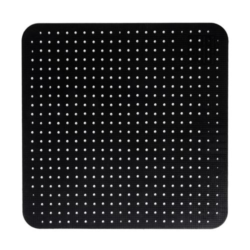 Tapete Culinário Quadrado Preto 34x34cm Perfurado em Silicone - Linha Prepare VEM