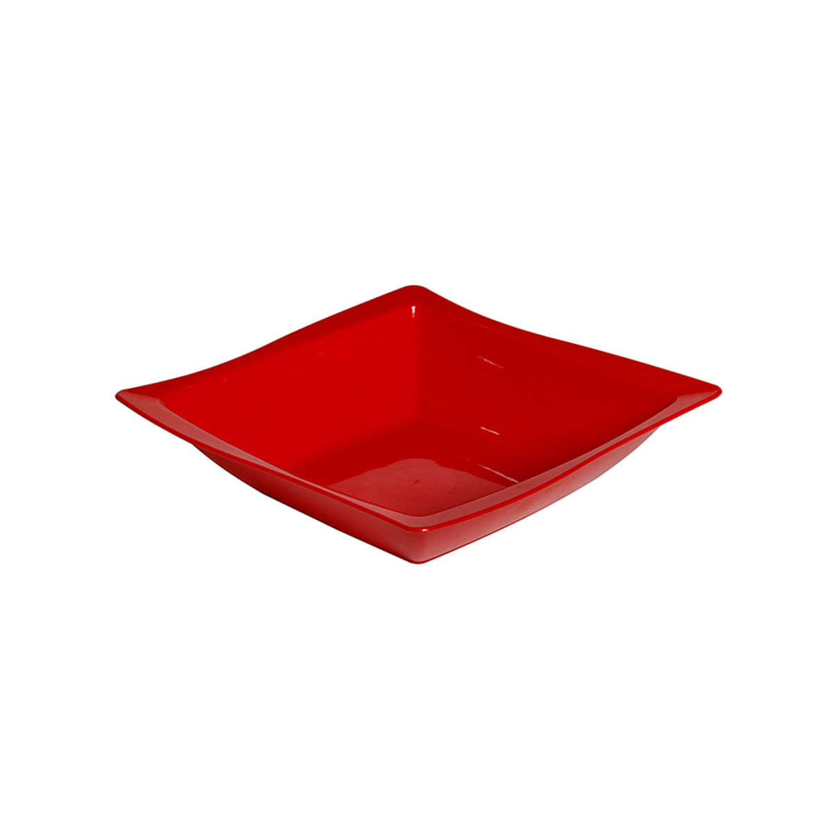 Saladeira Moove Quadrada 25x25 Vermelha em Policarbonato
