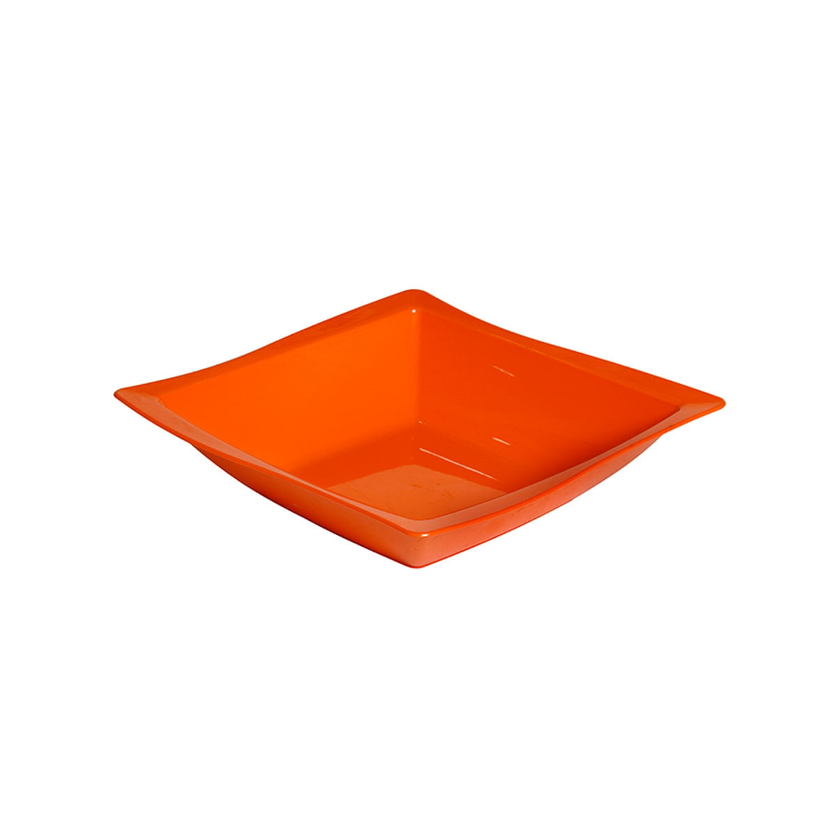 Saladeira Moove Quadrada 25x25 Laranja em Policarbonato