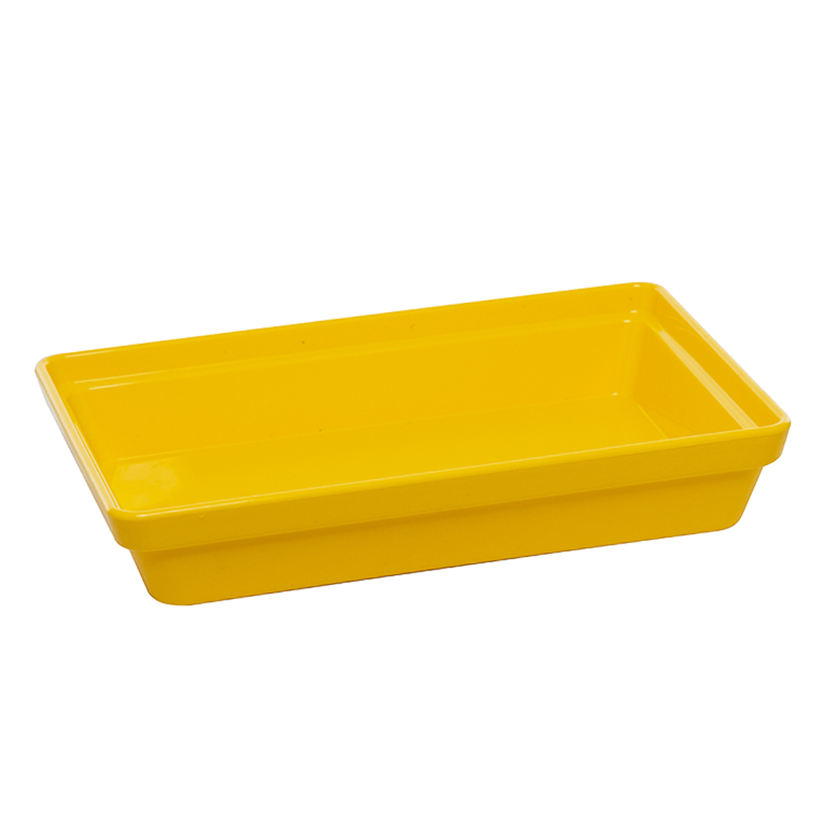 Travessa Stillo Rasa Retangular 1,85L Amarela em Polipropileno