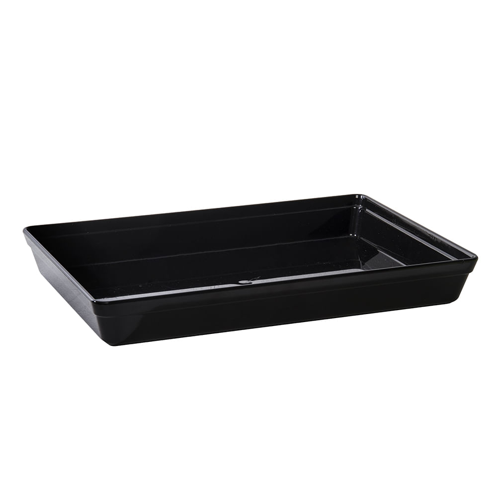 Travessa Stillo Rasa Retangular 4,5L Preta em Polipropileno