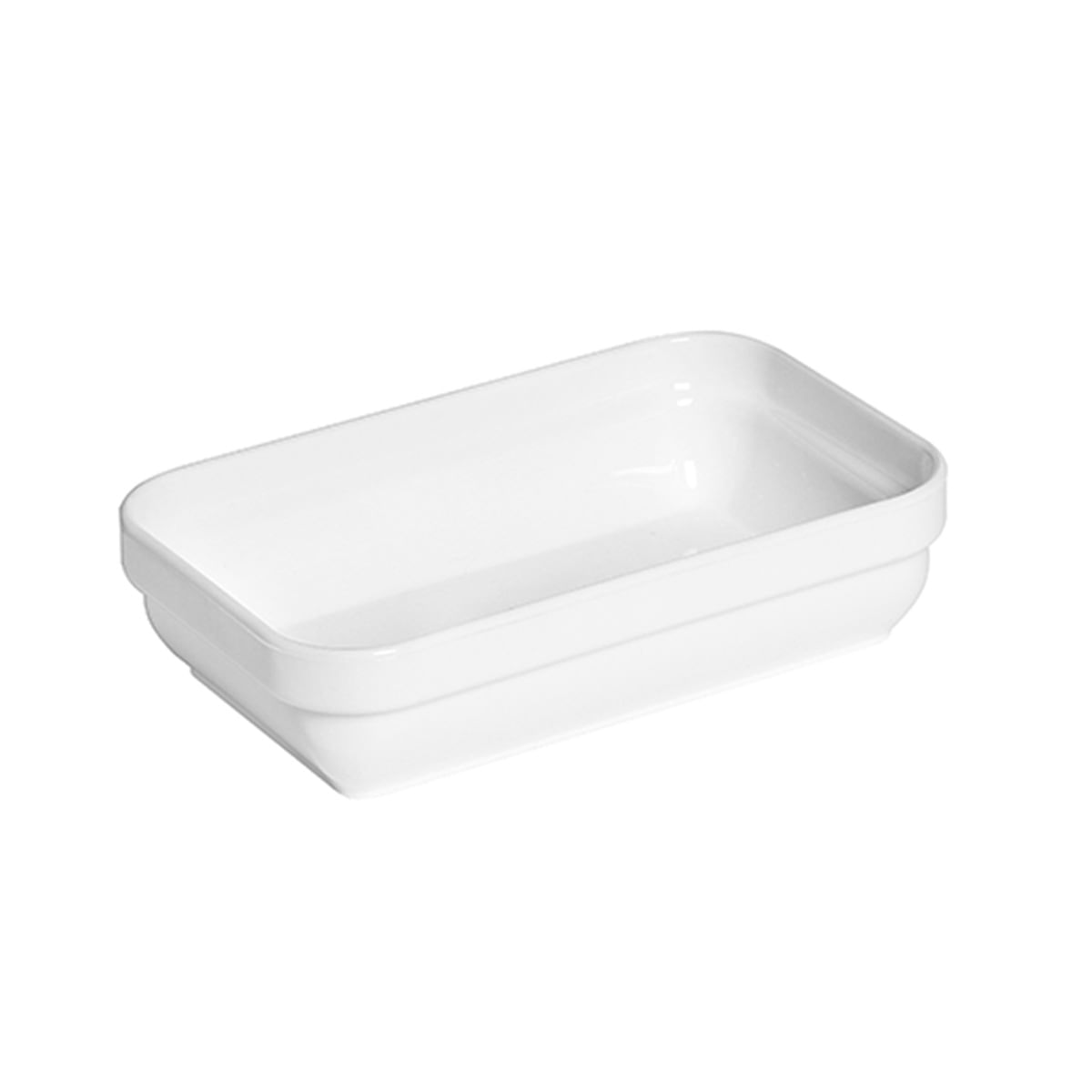 Travessa Cheff Retangular 250ml Branca em Policarbonato – Linha Profissional Cook VEM