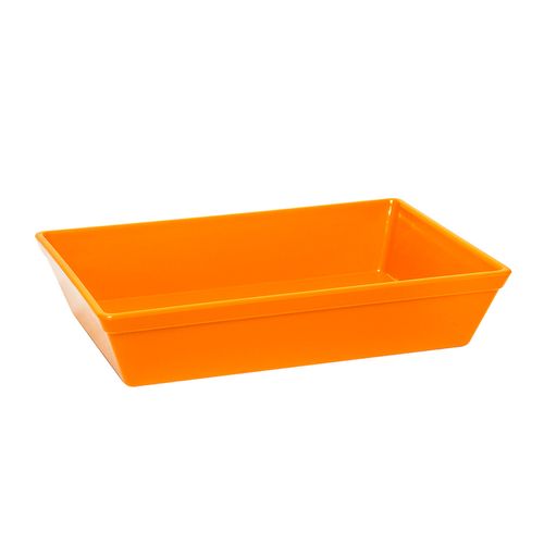 Travessa Stillo Retangular 5 Litros Laranja em Polipropileno – Linha Tropical VEM