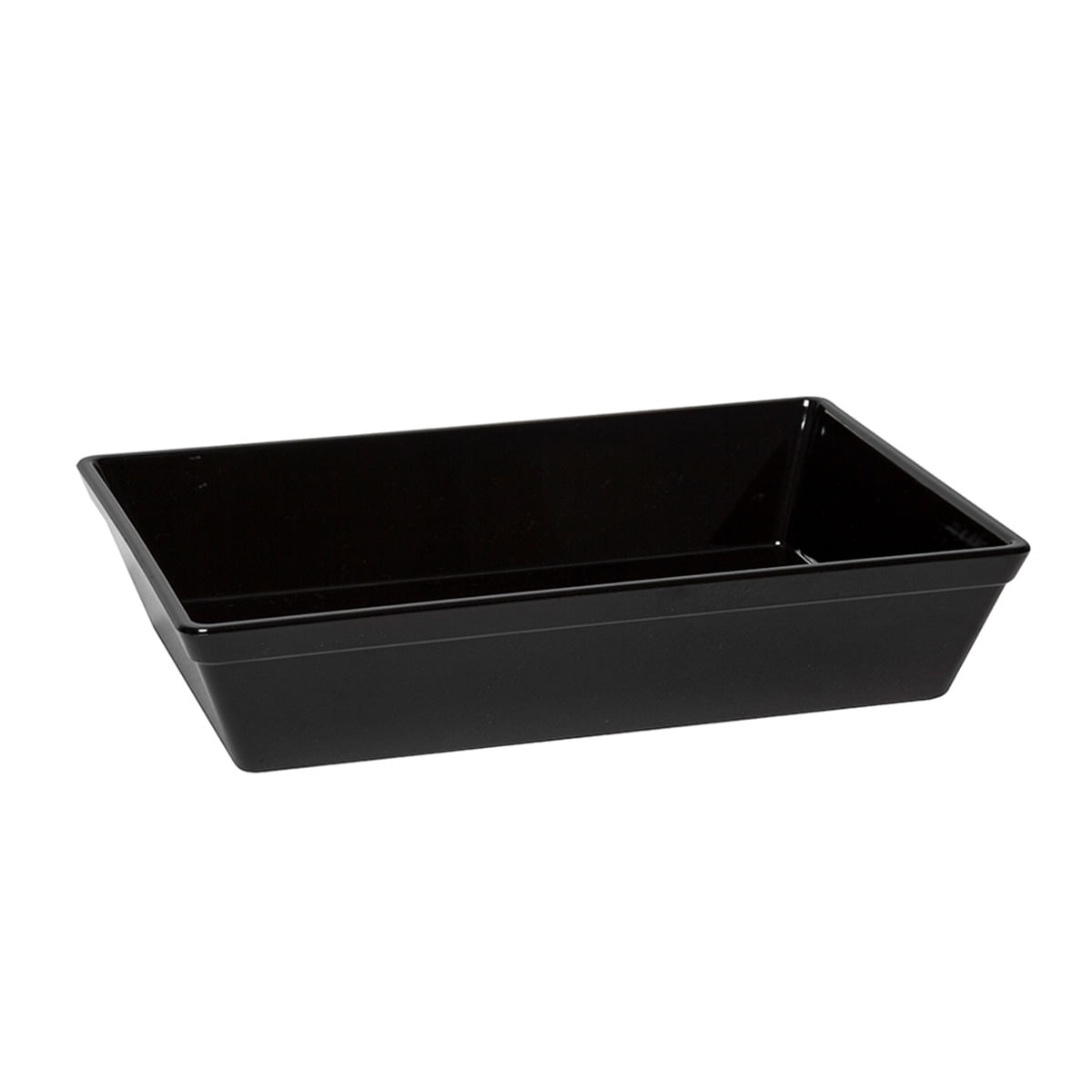 Travessa Stillo Retangular 5L Preta em Policarbonato