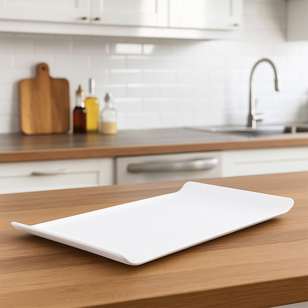 Bandeja Coffee Retangular 15x30 Branca em Polipropileno - Imagem 2