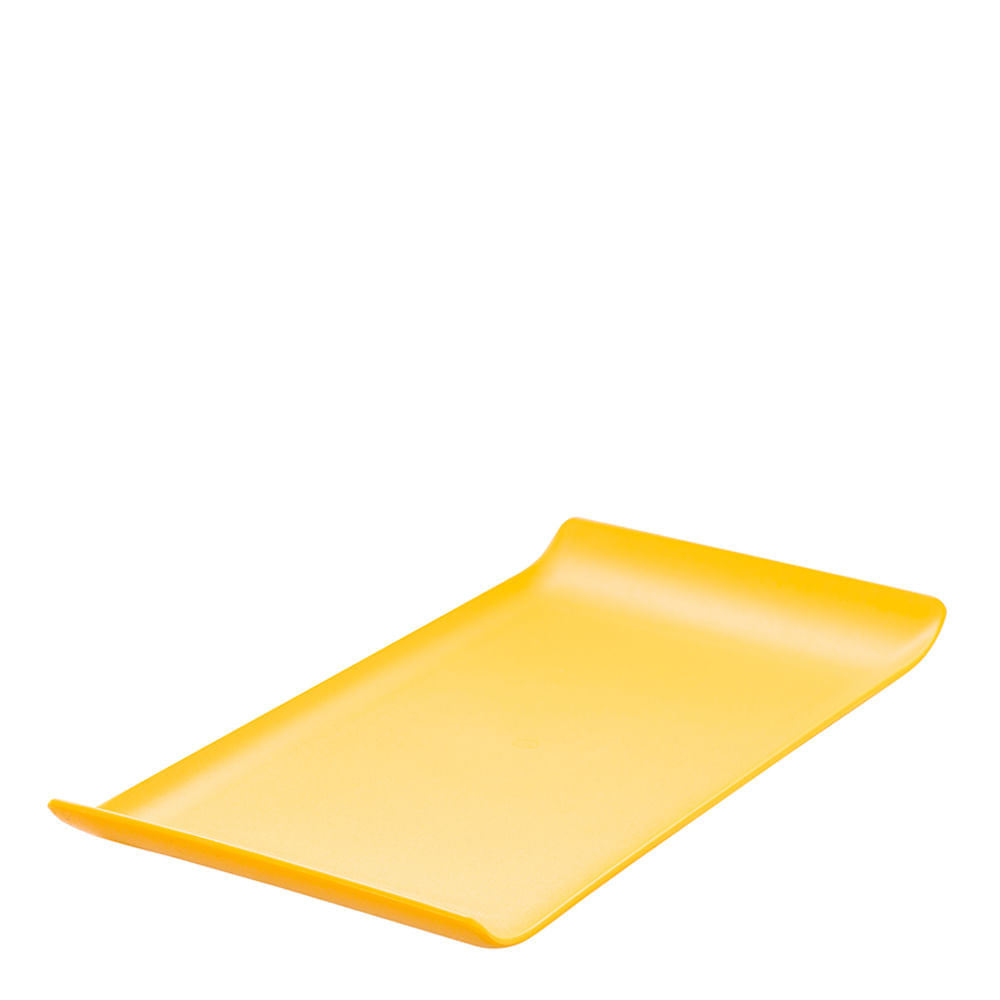 Bandeja Coffee Retangular 15x30 Amarela em Polipropileno