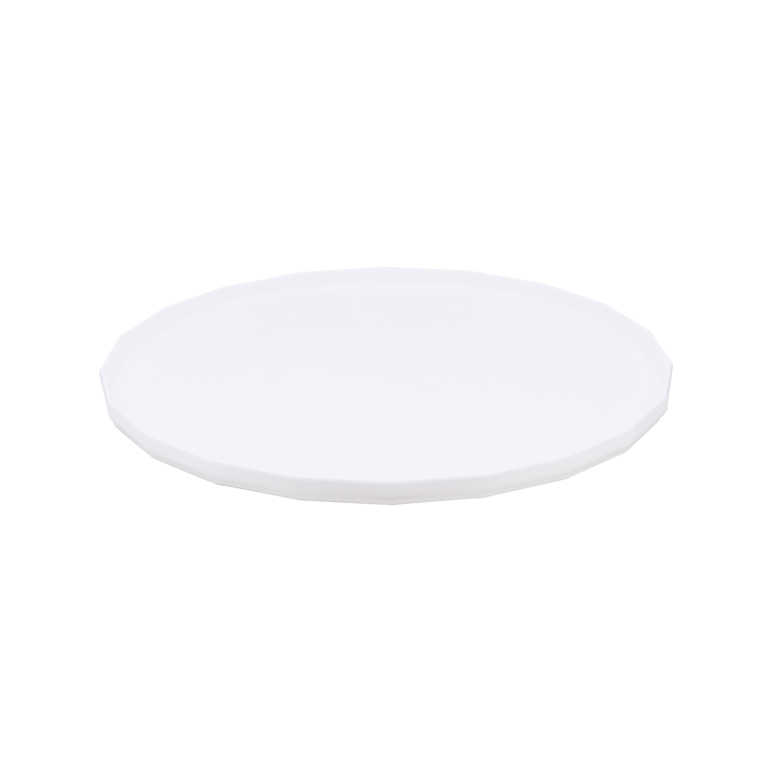 Bandeja Elegance Redonda Aro 30 Branca em Polipropileno