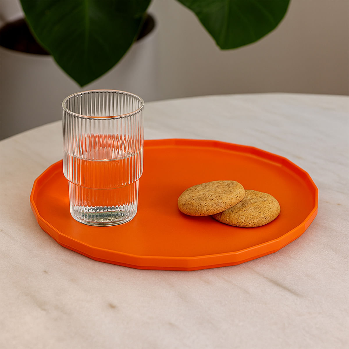 Bandeja Elegance Redonda Aro 30 Laranja em Polipropileno - Imagem 2