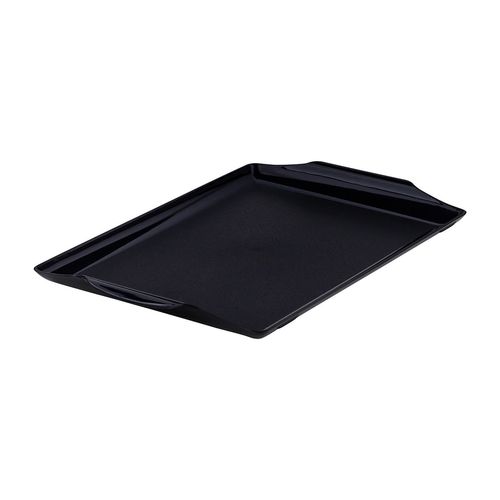 Bandeja Square Retangular 23x35cm Preta em  Policarbonato  – Linha Profissional Cook