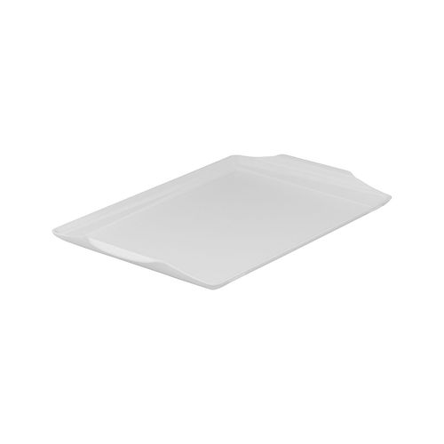 Bandeja Square Retangular 23x35cm Branca em Policarbonato – Linha Profissional Cook VEM