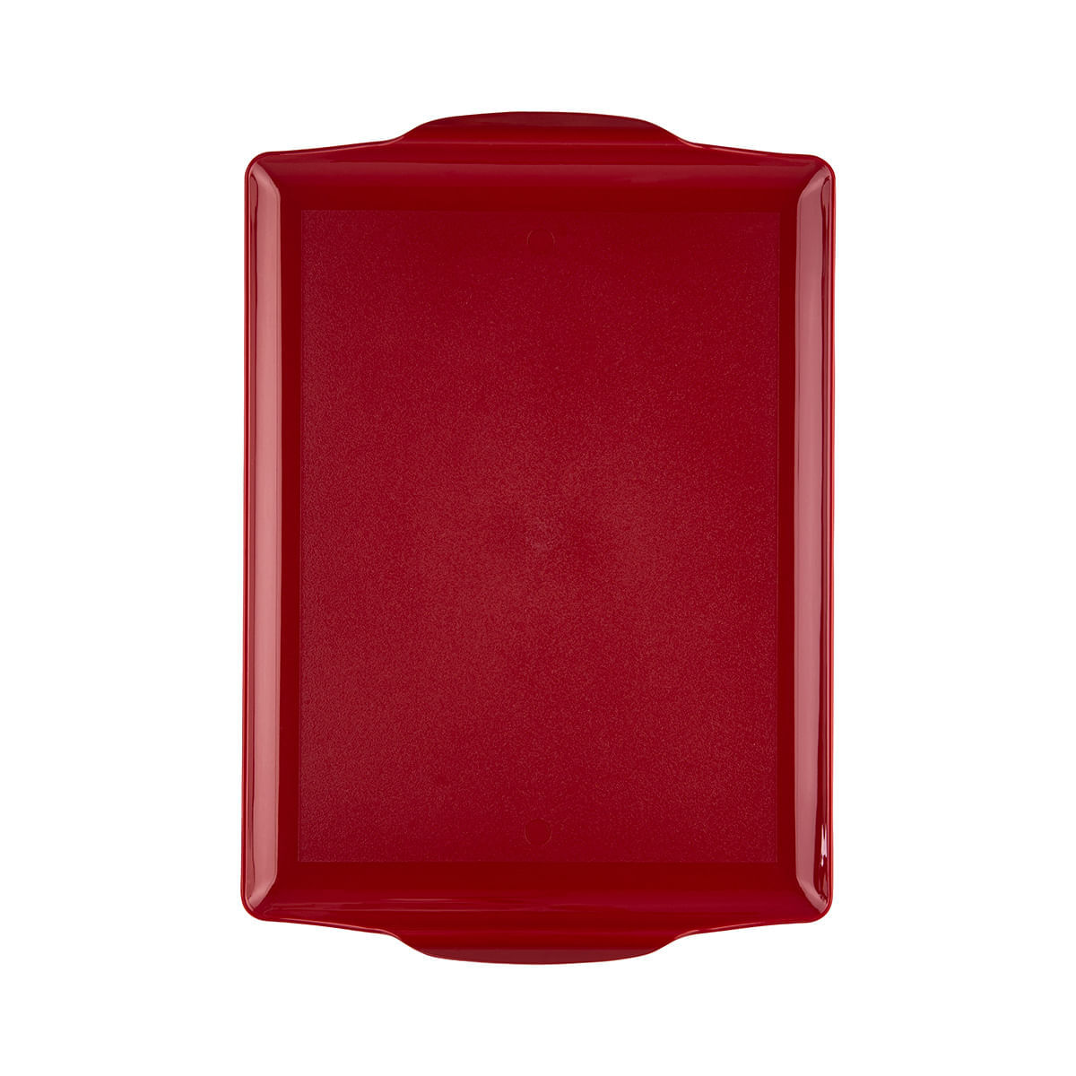 Bandeja Square Retangular 35x50 Vermelha em Policarbonato - Imagem 3