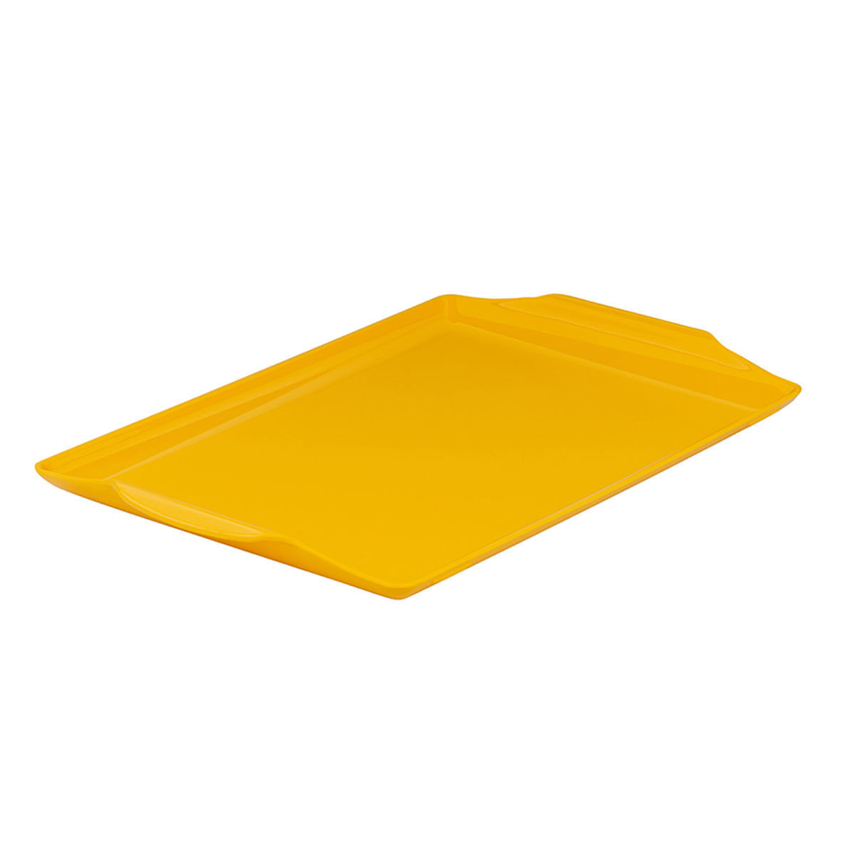 Bandeja Square Retangular 23x35 Amarela em Polipropileno