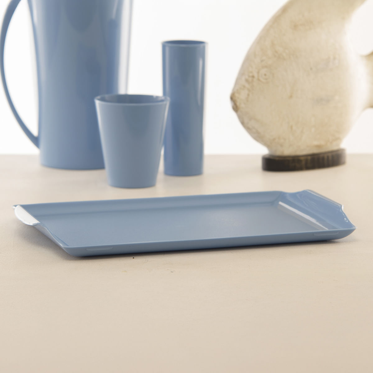 Bandeja Square Retangular 23x35 Azul em Polipropileno - Imagem 2