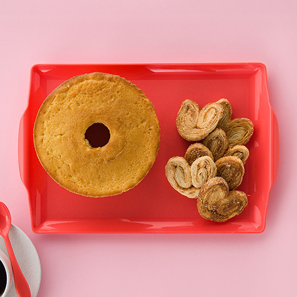 Bandeja Square Retangular 23x35 Coral em Polipropileno - Imagem 2