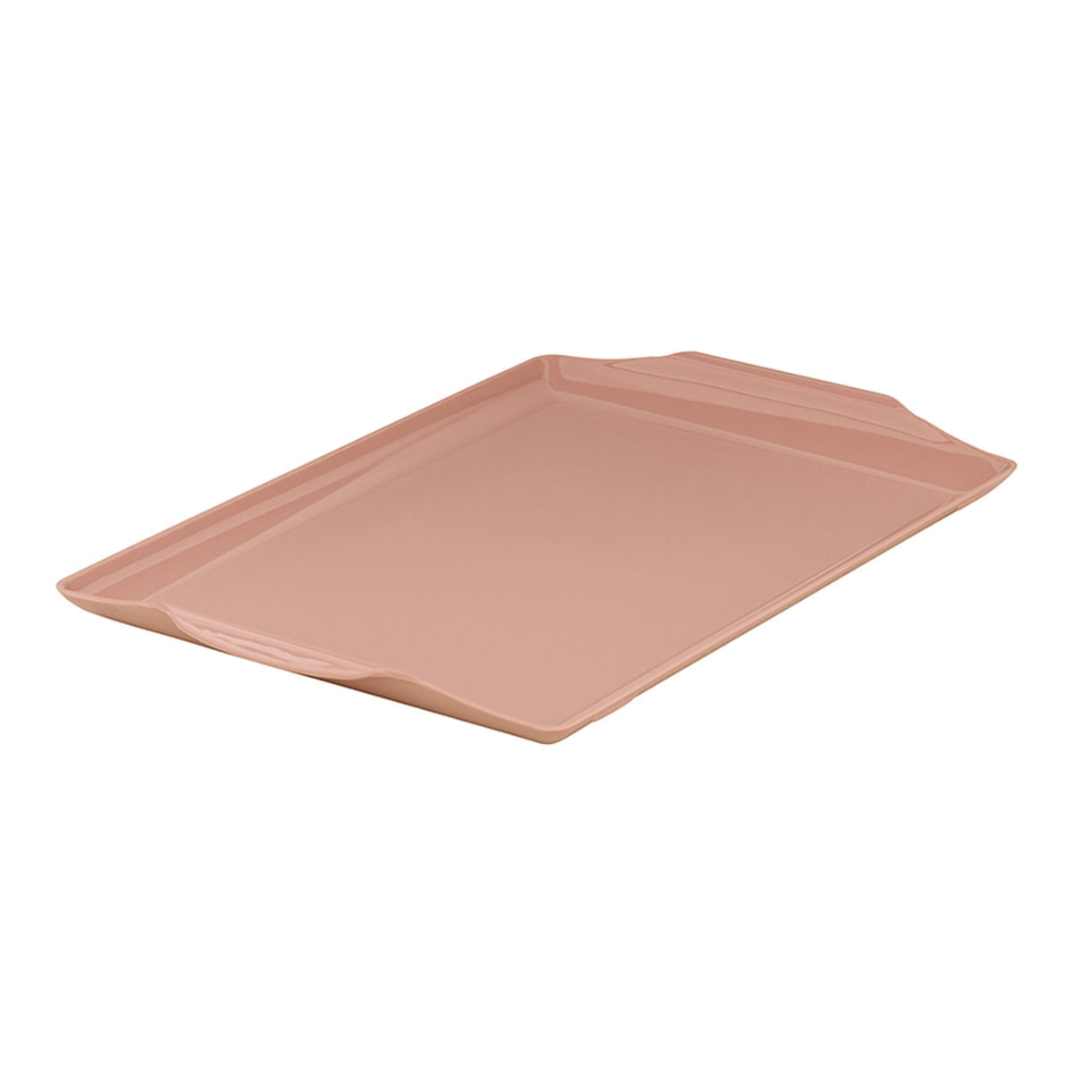 Bandeja Square Retangular 23x35 Rose em Polipropileno
