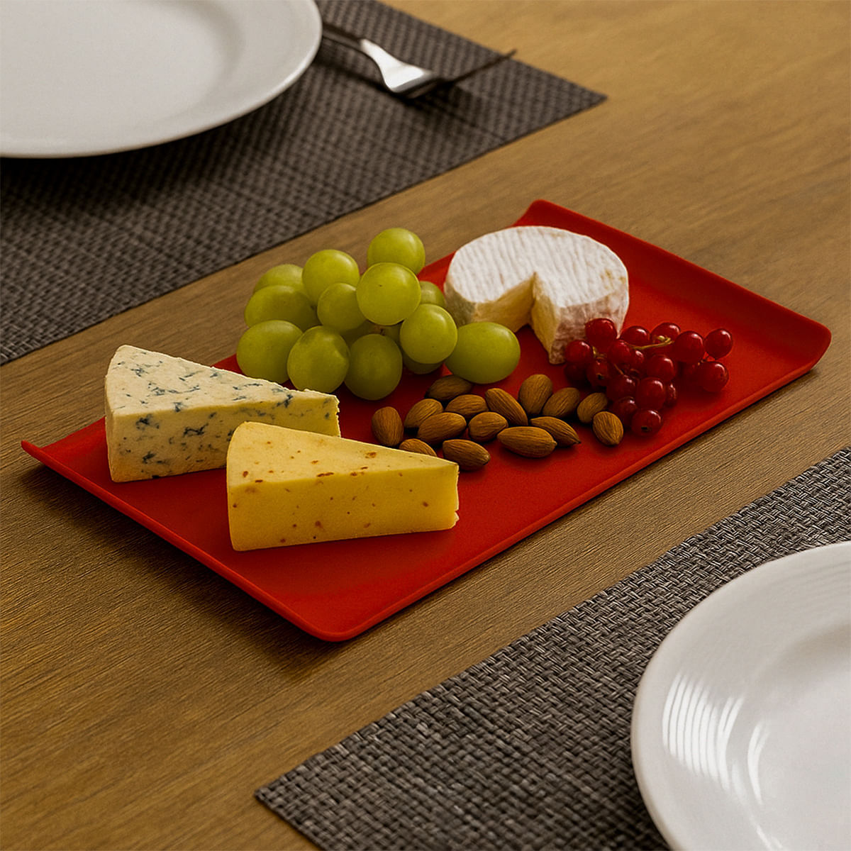 Bandeja Servir Retangular 30x45 Vermelha em Polipropileno - Imagem 2