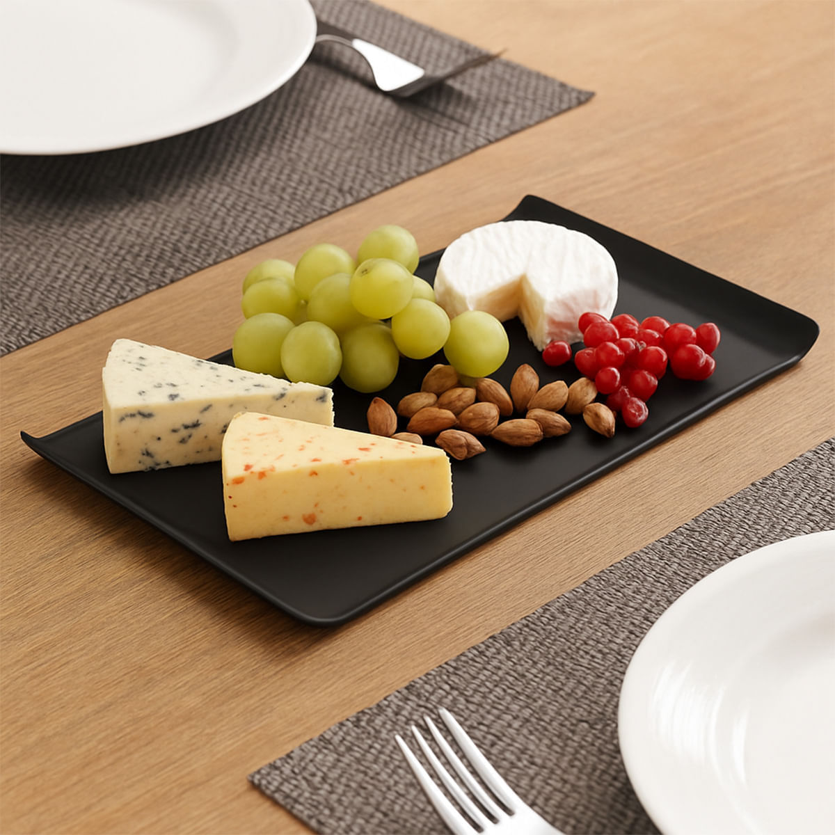 Bandeja Servir Retangular 30x45 Preta em Polipropileno - Imagem 2