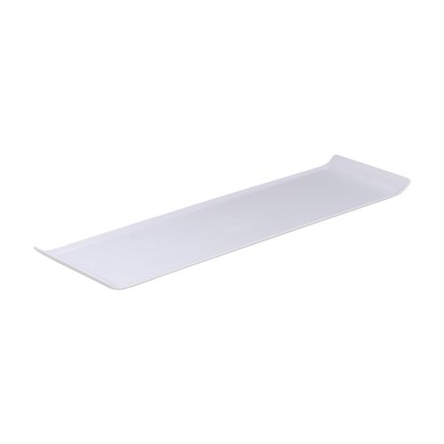 Bandeja Servir Retangular 15x50cm Branca em Policarbonato – Linha Profissional Cook VEM