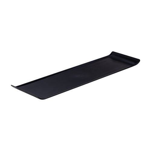 Bandeja Servir Retangular 15x50cm Preta em Policarbonato – Linha Profissional Cook VEM