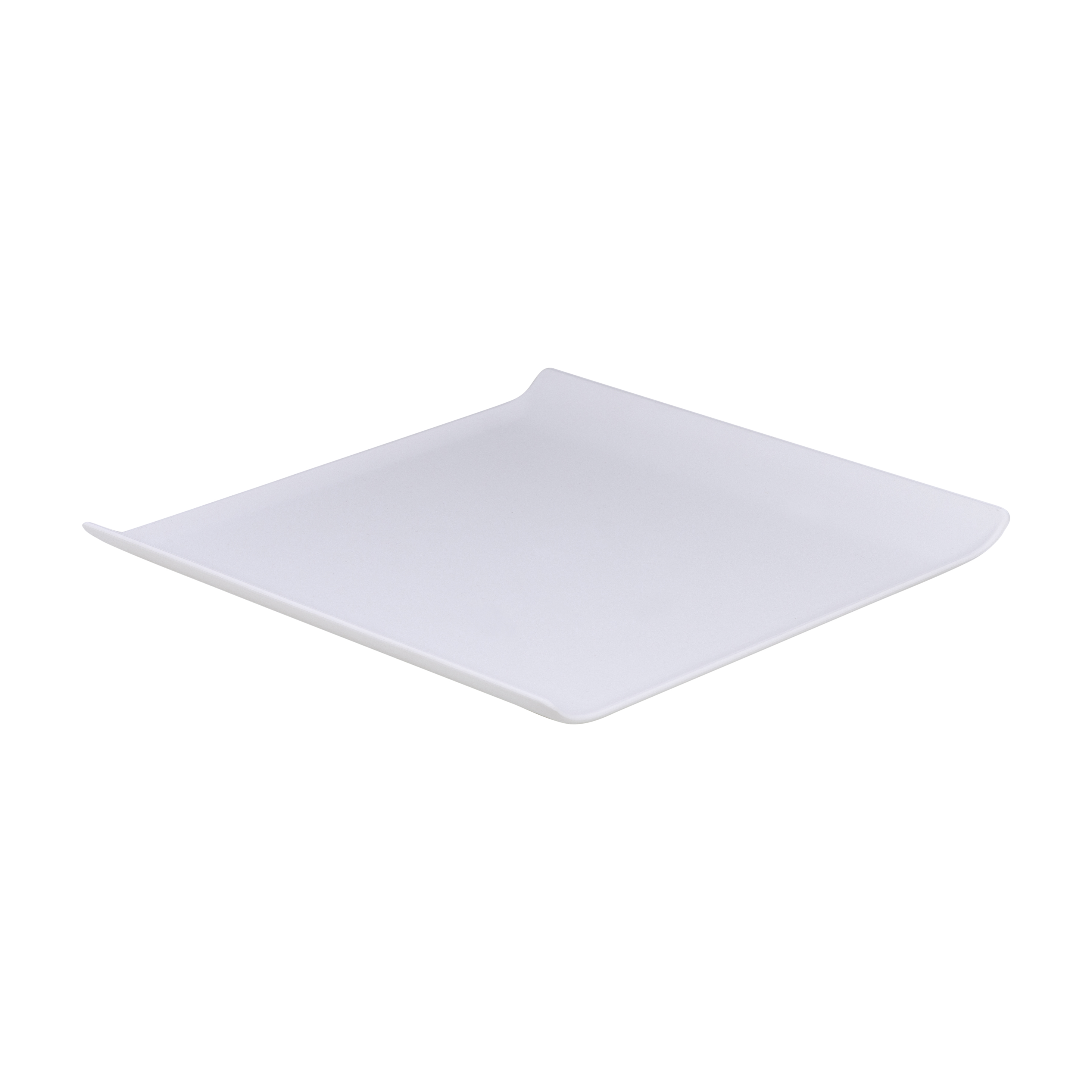 Bandeja Servir Quadrada 30x30 Branca em Policarbonato