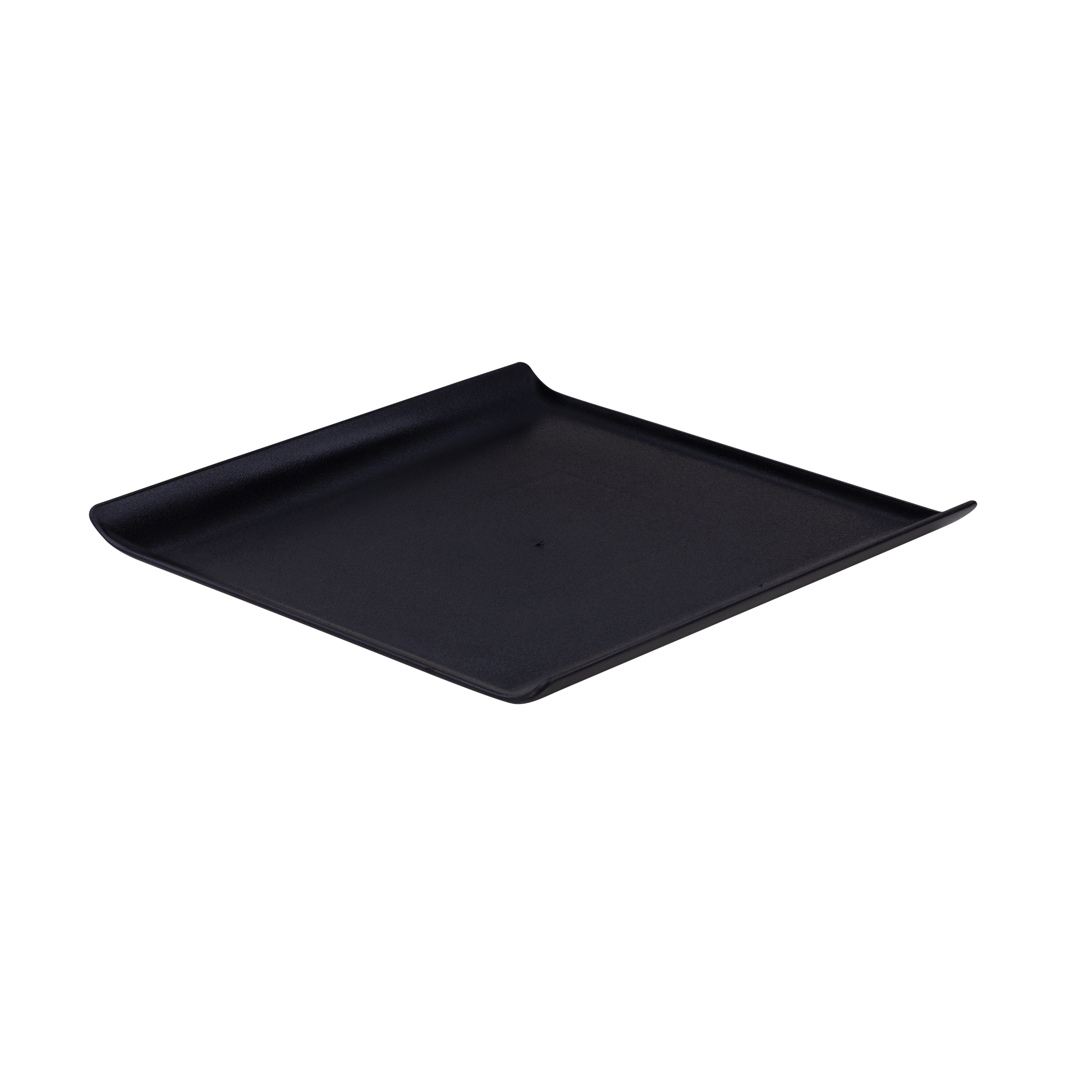 Bandeja Servir Quadrada 30x30 Preta em Policarbonato