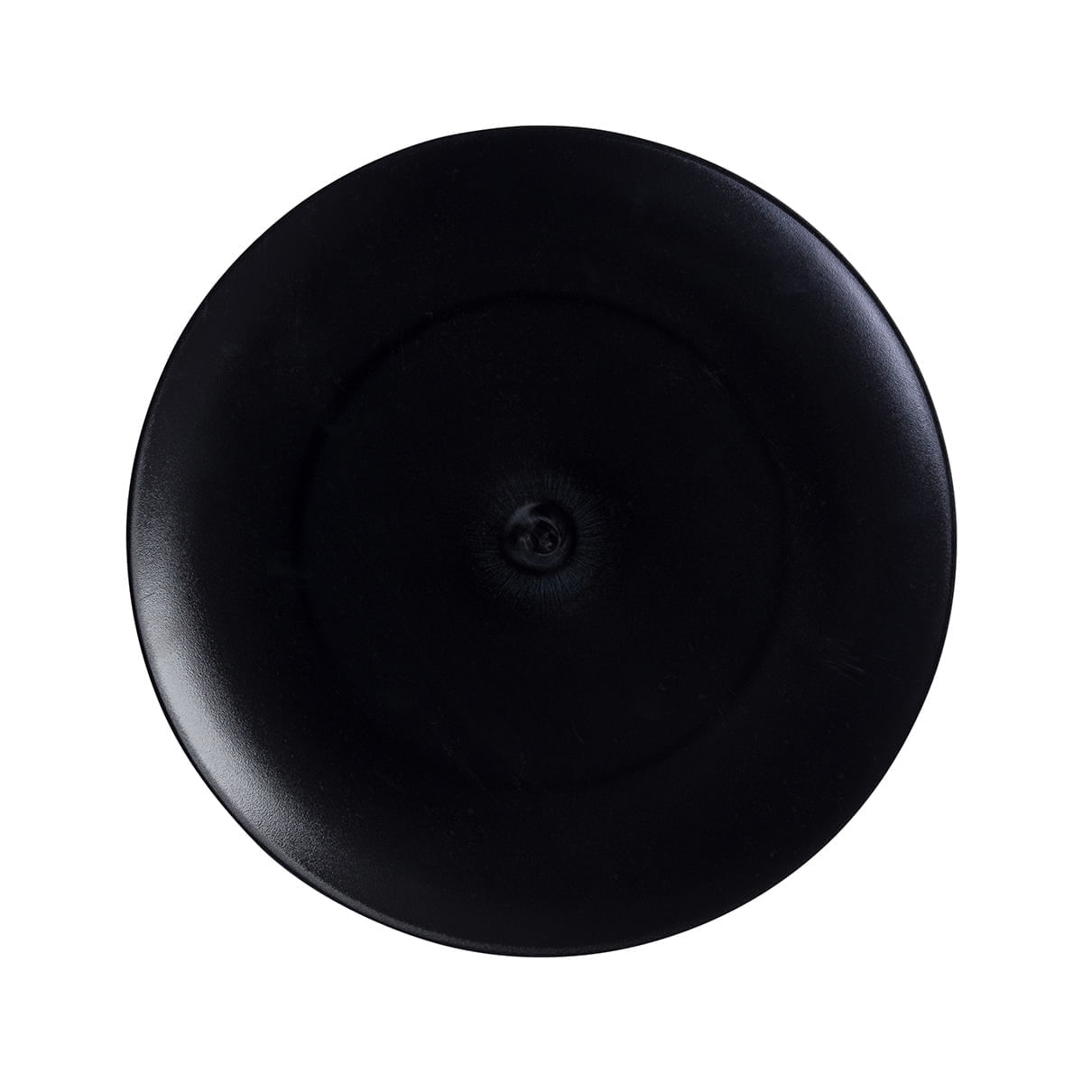Prato Elegance Redondo 30cm Preto em Policarbonato
