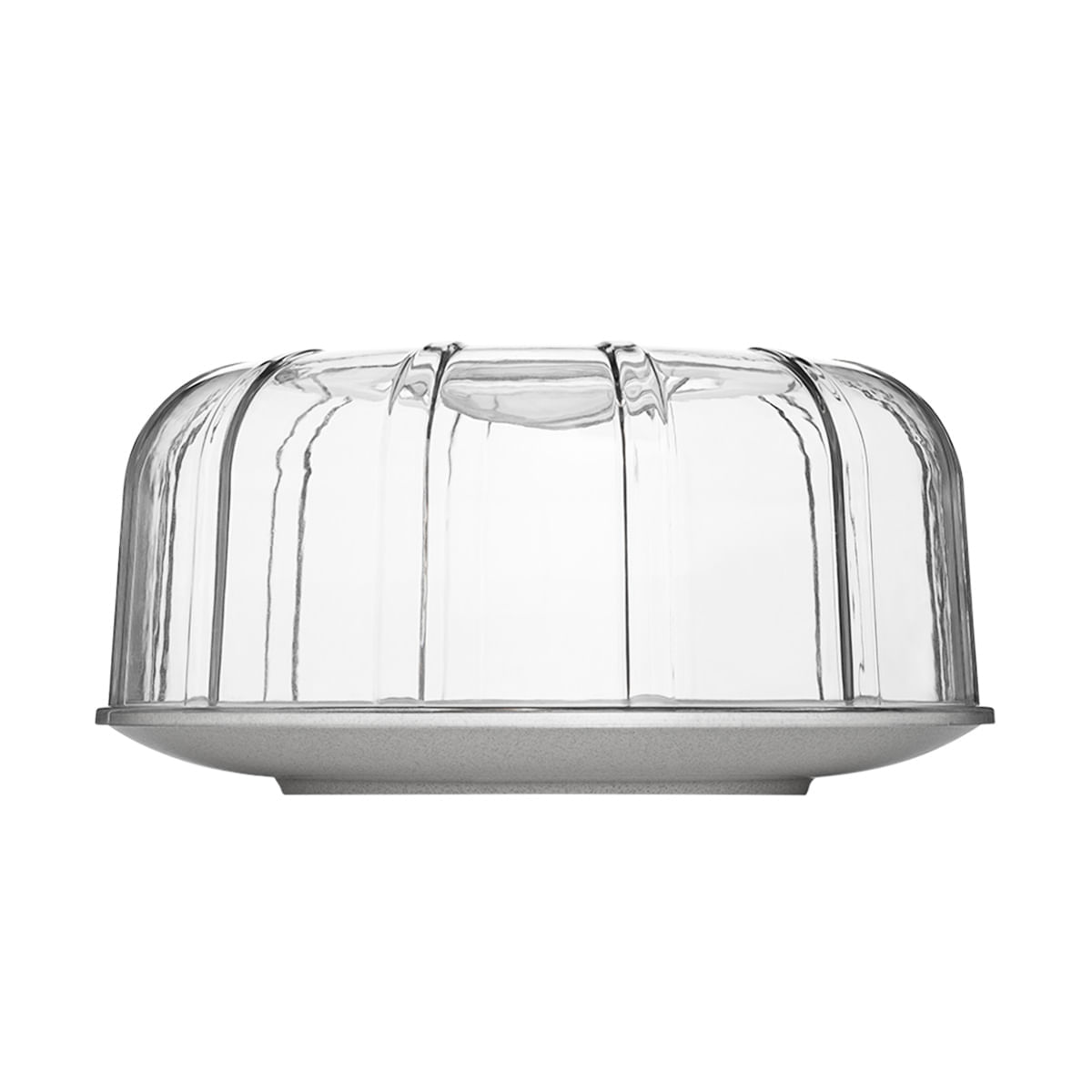 Boleira Elegance Redonda Com Tampa 30cm Mármore em Policarbonato