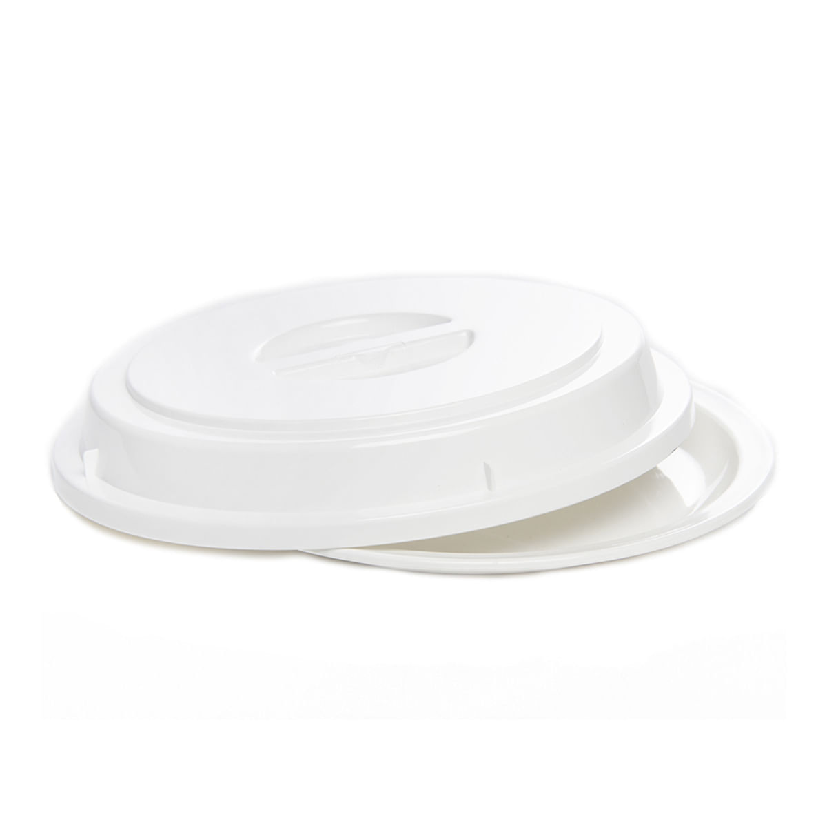 Cloche Elegance 24,5cm Branco em Policarbonato