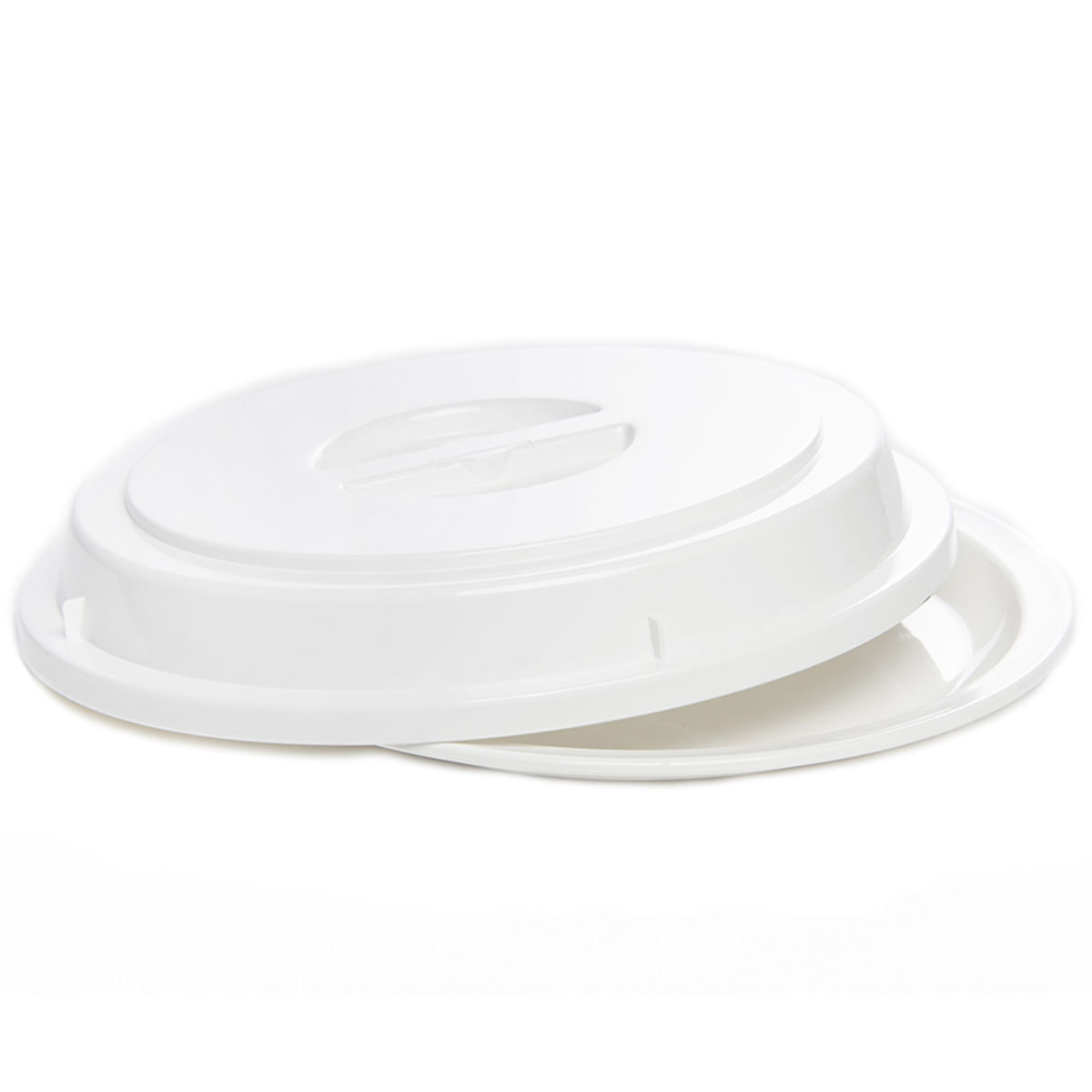 Cloche Elegance 27,5cm Branco em Policarbonato