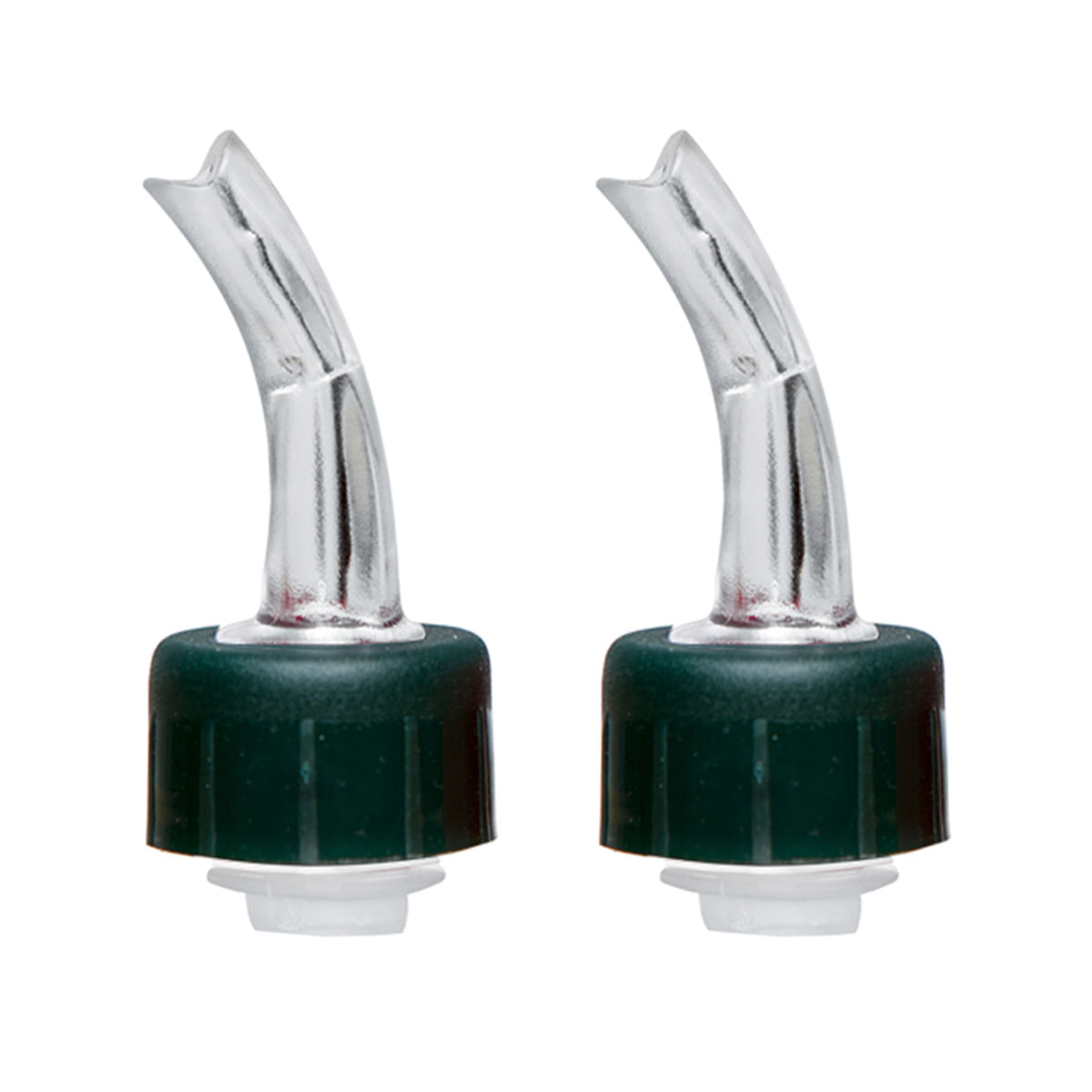 Blister com 2 Bicos Dosadores para Azeite 5x7,5cm Verde em Policarbonato