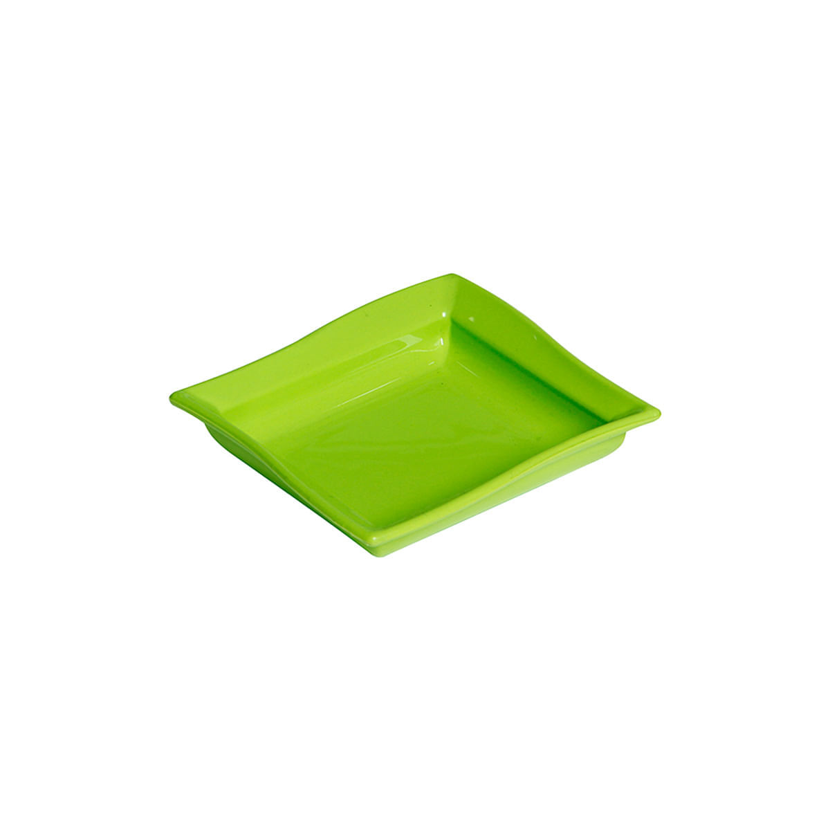 Molheira Shoyu Quadrada 60ml Verde em Polipropileno