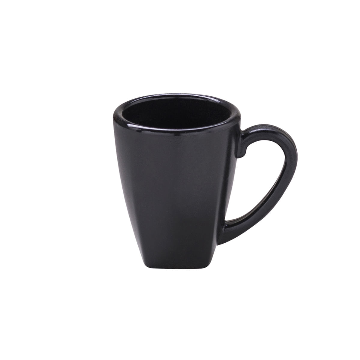 Xícara de Café Elegance 80ml Preta em Policarbonato