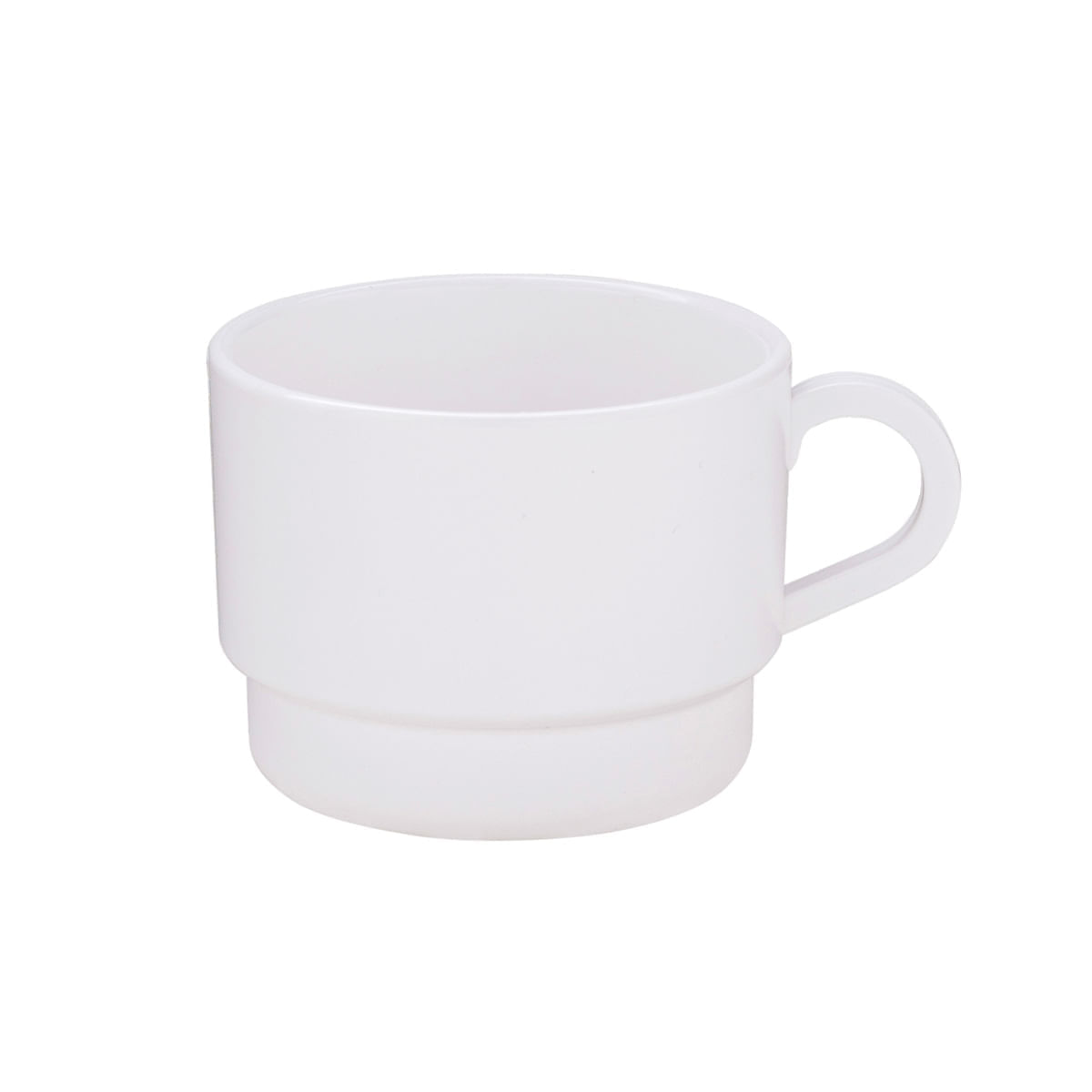 Xícara de Chá Elegance 240ml Branca em Polipropileno