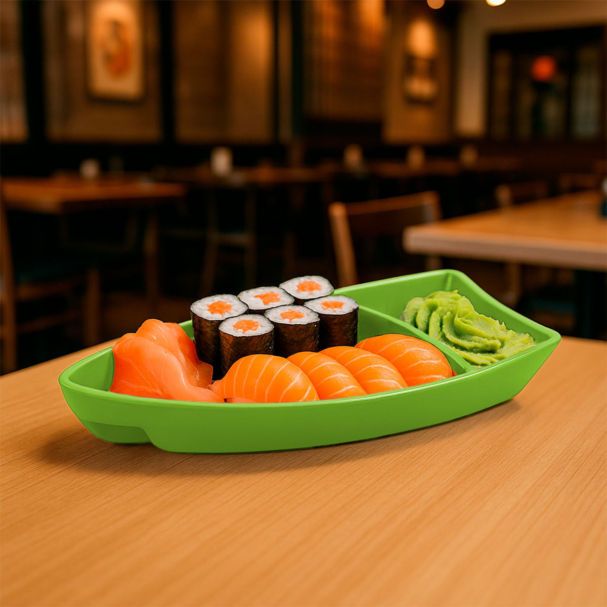 Barca Sushi 600ml Verde em Polipropileno - Imagem 2