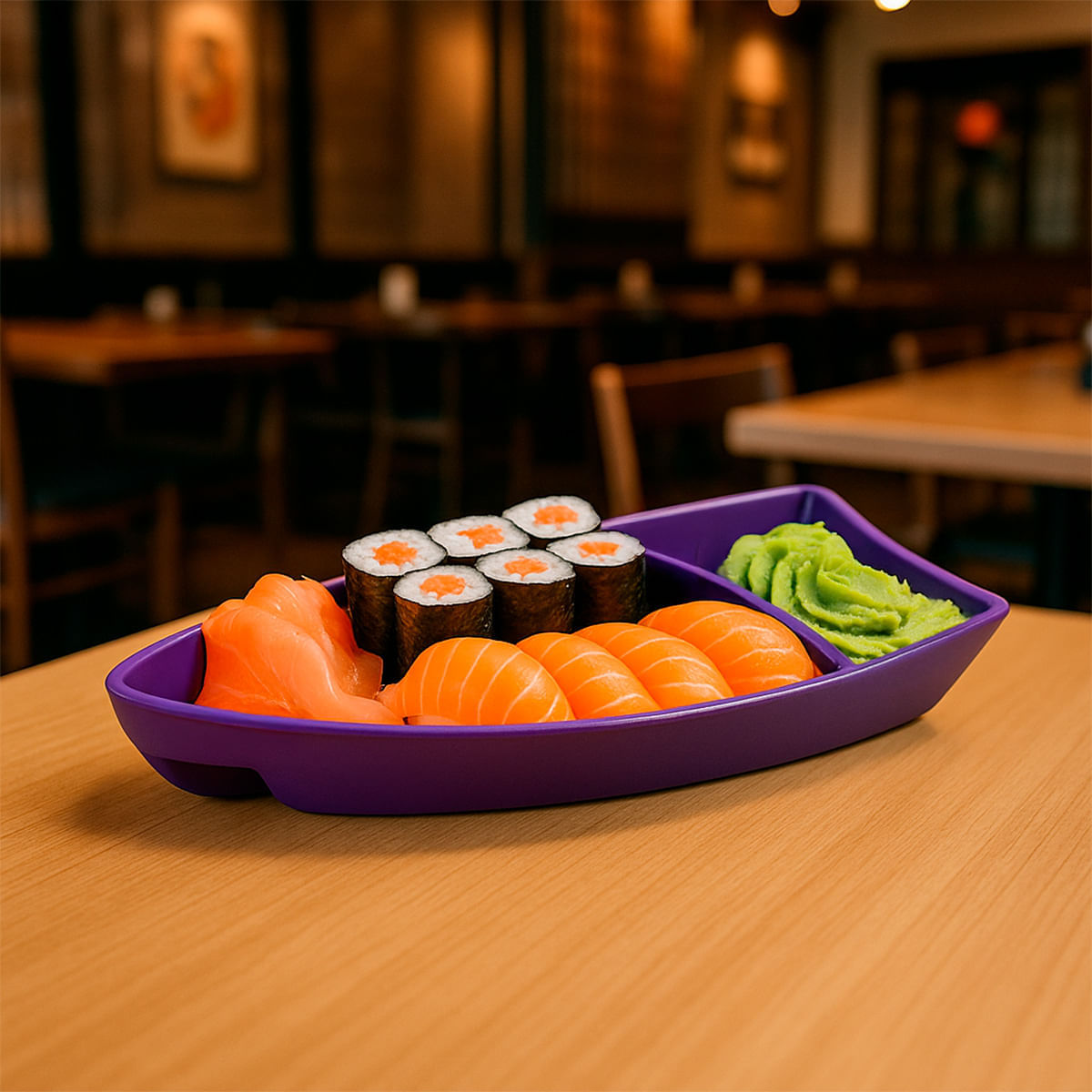 Barca Sushi 600ml Roxa em Polipropileno - Imagem 2