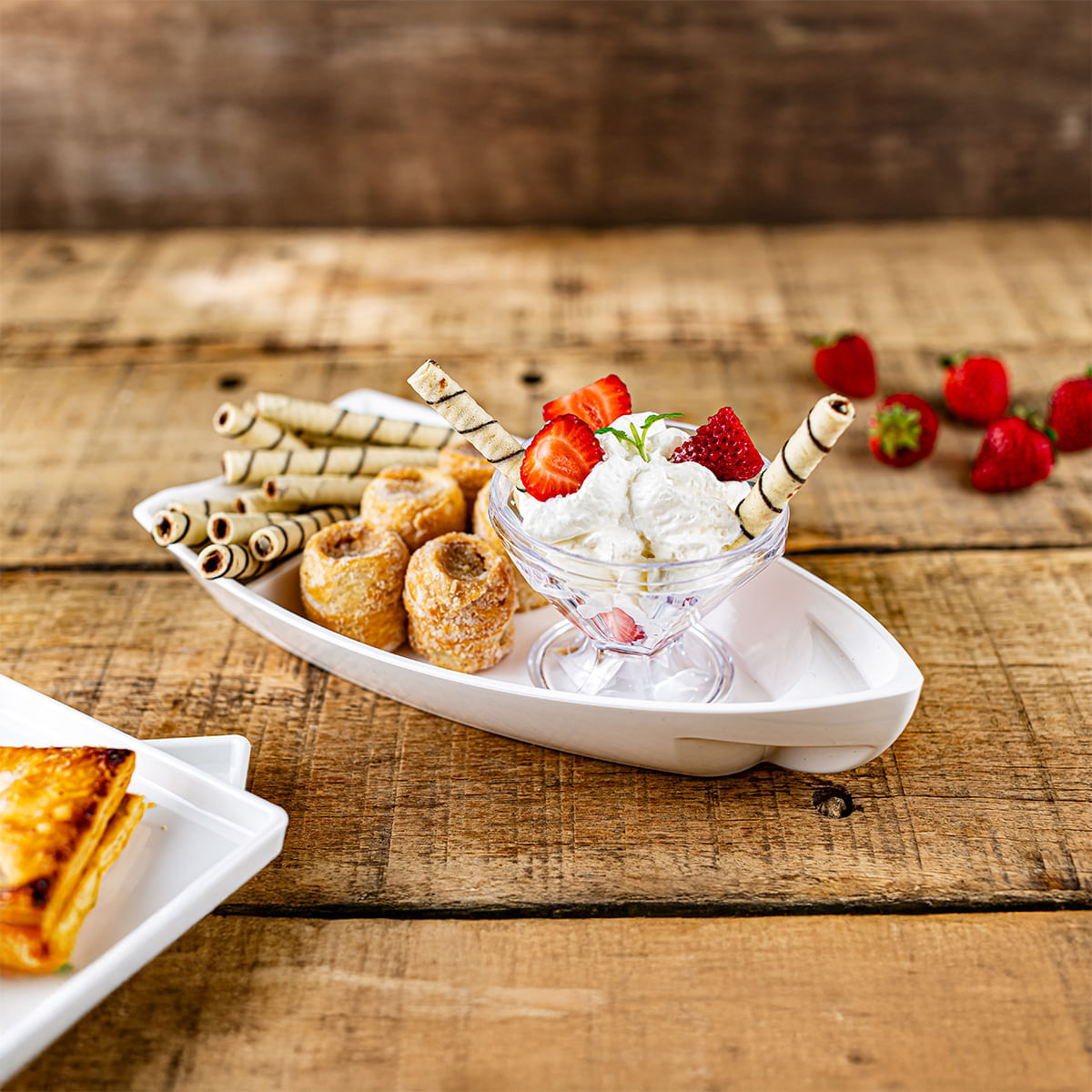 Barca Sushi 600ml Branca em Polipropileno - Imagem 2