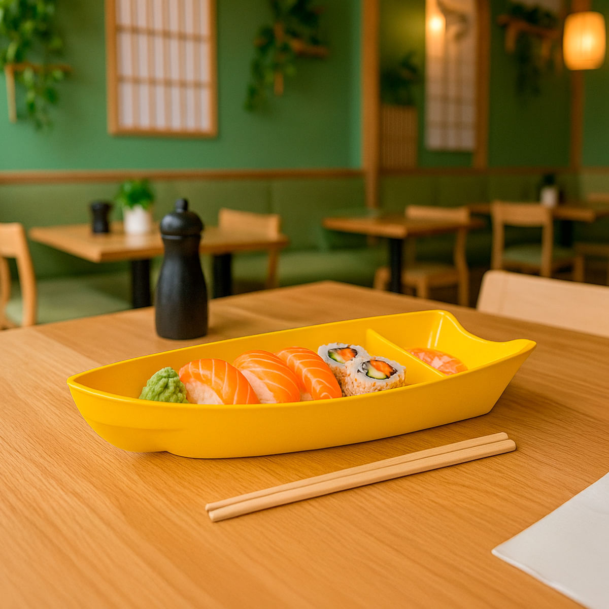 Barca Sushi 1L Amarela em Polipropileno - Imagem 2