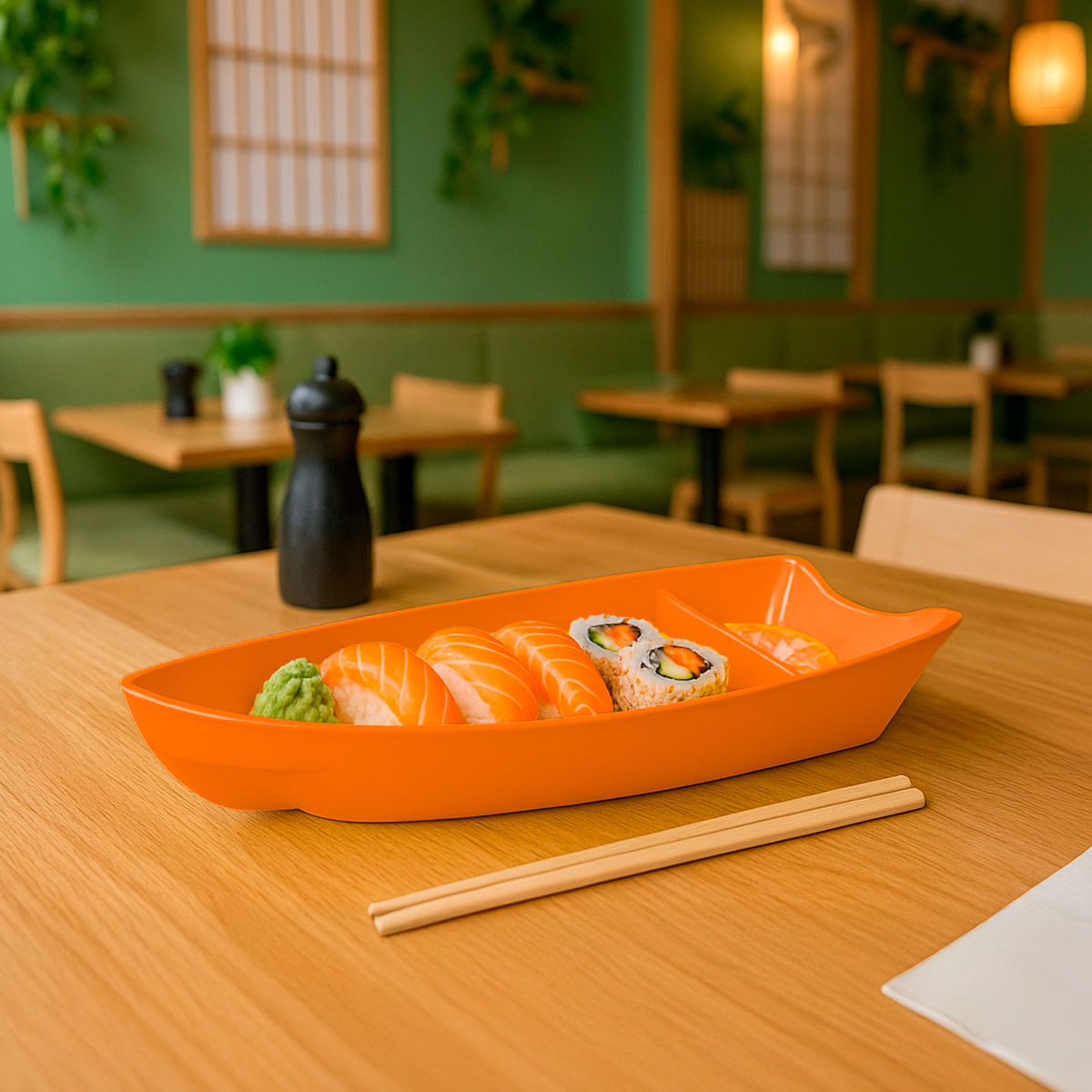 Barca Sushi 1L Laranja em Polipropileno - Imagem 2