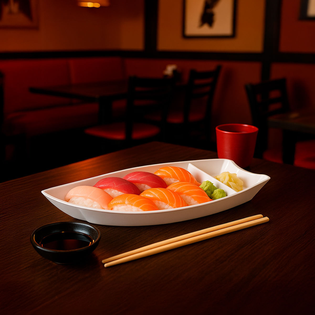 Barca Sushi 1L Branca em Polipropileno - Imagem 2