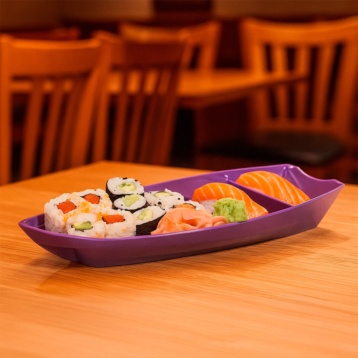 Barca Sushi 1L Roxa em Polipropileno - Imagem 2