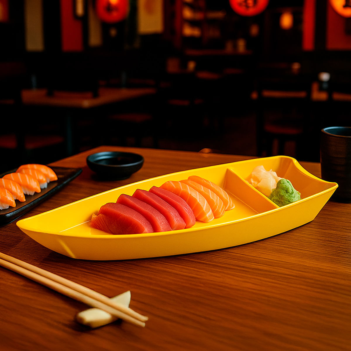 Barca Sushi 3,5L Amarela em Polipropileno - Imagem 2