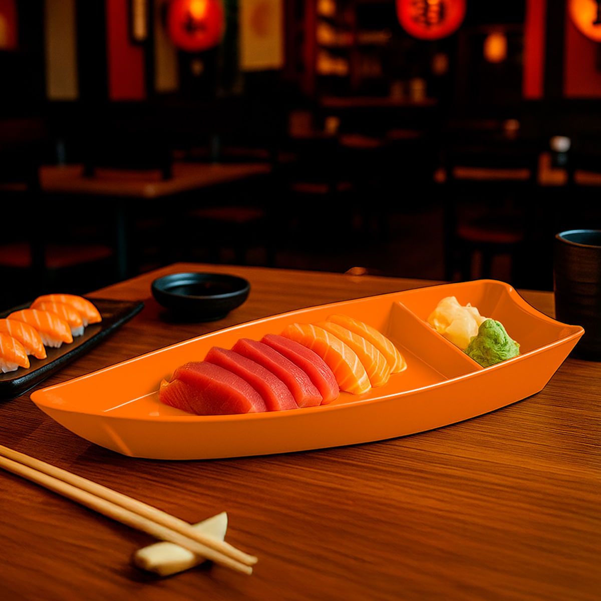 Barca Sushi 3,5L Laranja em Polipropileno - Imagem 2