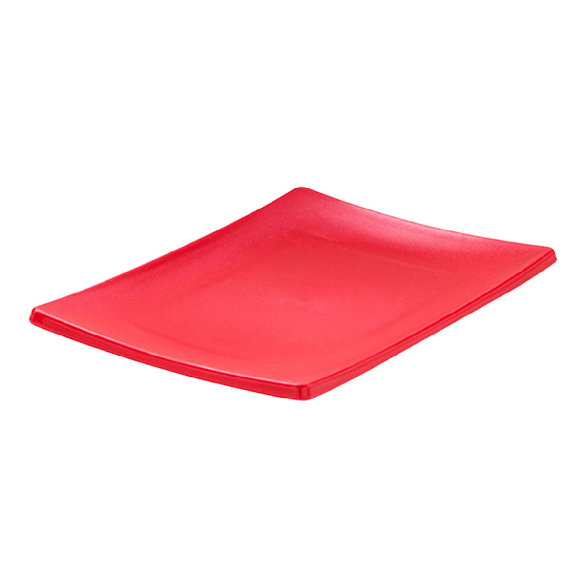 Prato Oriental Retangular 14x20 Vermelho em Polipropileno